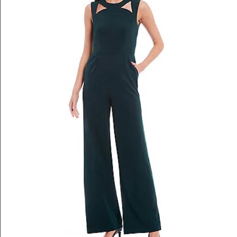 Hunter green wide leg Calvin Klein jumpsuit